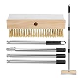 Pizzaofenbürste, 149 cm, hitzebeständiges Werkzeug mit Schaber für Grillroste, professionelles Küchenzubehör für den Außenbereich