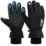 ZENUTA wasserdichte Skihandschuhe Damen Herren, Warme Winterhandschuhe Herren Damen mit 5-Finger-Touchscreen, Fahrradhandschuhe Herren Winter für Reiten Laufen Skifahren Wandern (L)