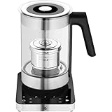 WMF Lumero 3in1 Glas-Wasserkocher 1,6 l, 360° Grad Ausgießfunktion, Wasserkocher Edelstahl, Teekocher, Babynahrung-Erwärmer, Multierhitzer, Joghurtbereiter, Temperatureinstellung, edelstahl matt