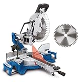 Scheppach Kappsäge HM305SL mit Laser | 180mm Schnitthöhe | 340mm Schnittlänge | 2000W | Ø305mm Sägeblatt | Softstart & Posaunenauszug | Beidseitig 48°neigbarer Sägekopf | Kapp-Zugsäge Gehrungssäge