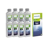 Philips Saeco Reinigungs/Pflege - Set für Kaffeevollautomaten, Kaffeeautomaten, Entkalker 8x250ml + 6 Reinigungstabletten