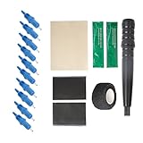 Tattoo Pen Kit, Tattoo Hand Tool Kit mit Tattoo Stick Pen 10 Kugelschreiber Reparatur Creme Tattoo Praxis Haut Tattoo Tischdecke (BLUE)