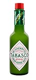 TABASCO Green Pepper Sauce (150ml) aus grünen Jalapeño Chilischoten - die mild würzige Sauce ist die mildeste Variante der TABASCO Saucen