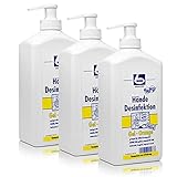 3X Dr. Becher Hände Desinfektion Gel-Orange 500 ml