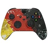 eXtremeRate Case für Xbox Series X,Ersatz Hülle Gehäuse Case für Xbox Core Controller,Skin Schale Zubehör Set für Xbox Series X&S Controller(Flagge Deutschlands)-Kein Controller enthalten