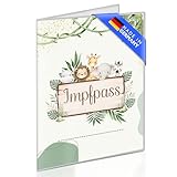 Hochwertige Impfpass Hülle/Impfausweis Hülle (9,9 x 13,7cm) für Kinder (selbst personalisierbar) | robuste und passgenaue Schutzhülle für Impfausweis | perfektes Babygeschenk | Made in Germany