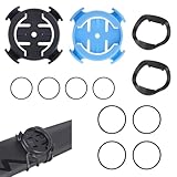 2 Stück Fahrrad Halterung für GPS,360° drehbarer Fahrradhalterung für Fahrrad Stoppuhr Halterung, Fahrradcomputer Lenker Halterung Kompatibel mit Edge 130 200 500 510 520 530 800 1000 Schwarz Blau