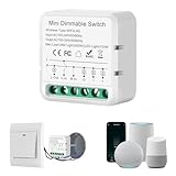 Led Dimmer Schalter, Dimmer für led lampen, 2.4G Intelligenter Wlan Dimmer,Unterputz Dimmschalter, Kompatibel mit Alexa,Tuya, Smart Life,Neutralleiter Erforderlich,Sprachsteuerung