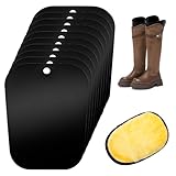 JLNGTHONG 10 Stück Stiefelspanner, Kunststoff Stiefelspanner Damen, Hohe Stiefelformer Formeinsätze, Schwarz Stiefelform Einsätze, Stiefel Ständer Halter für Herren und Damen