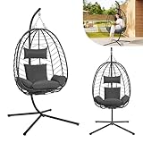 Laneetal Hängesessell mit Gestell Outdoor und Indoor, 150...