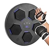 Susoso Music Boxing Machine, Wandbefestigung Musikalische Boxscheibe Intelligente Bluetooth-Verbindung Elektronisches Boxgerät Stress Abbauen Lange Standby-Zeit für Anfänger 40x6.5cm Schwarz