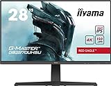 iiyama G-Master Red Eagle GB2870UHSU-B1 71cm (28') Fast IPS LED Gaming Monitor 4K UHD (HDMI, DisplayPort, USB3.0) 1ms MPRT Reaktionszeit, 150Hz, FreeSync Premium, Höhenverstellung, Pivot, schwarz