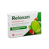 Reloxan bei Sodbrennen mit natürlichem Feigenkaktusextrakt, neutralisiert schnell überschüssige Magensäure, pflanzlicher Schutzfilm für die Speiseröhre, mit Fruchtgeschmack, 16 Kautabletten