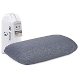 Reisekissen VOLAR Quickdry, Nackenkissen aus Memory-Foam, Orthopädisches HWS Nacken-Stützkissen für Flugzeug, Auto-Reisen, Kleines Kopfkissen mit Schnelltrocknendem Thermo-Bezug, Camping-Kissen 40x25