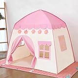 Kinderzelt für Drinnen, Spielzelt Kinder kinderzelt spielzelt mädchen spielhaus Indoor 130 * 100 * 130CM Großes Kinder spielzelt Kinderspielzelt (Rosa)