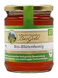 Erlbacher Honighaus BioGold Bio-Blütenhonig 500g flüssig - Aromatisch-vollmundiger und flüssiger Honig aus ökologischer Bienenhaltung (1 x 500g)