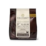 Callebaut Schwarze Schokolade Tropfen 70% Beutel mit 400 g