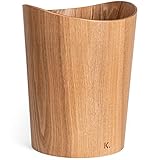 Kazai. Echtholz Papierkorb Börje | Holz Mülleimer für Büro, Kinderzimmer, Schlafzimmer u.m. | 9 Liter | Esche