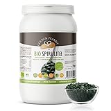 GOLDEN PEANUT Spirulina Presslinge BIO 1 kg - Tabletten à 250 mg, Zellwände aufgebrochen, 100% geprüfte Reinheit, Rohkost Qualität EU-ÖKO-Standard