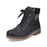 Rieker Damen Schnürstiefeletten Y7418, Frauen Stiefeletten,Chukka Boots,schnürboots,Boots,Stiefel,Bootee,Booties,schwarz (00),38 EU / 5 UK