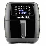 nutribullet Heißluftfritteuse 7L XXL-Luftfritteuse mit großer Auswahl an Kochmodi, digitaler LED-Touchscreen, 8 Programme, Vorheizen & Warmhalten, Grill, kein Öl, 1800 W, Schwarz