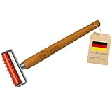 Green Home Stachelwalze Tapeten 150 x 500 mm, Nagelroller, Igelwalze, Tapetenigel zum Perforieren von Tapeten – Tapezierwerkzeug Nagelwalze Igelroller Tapezieren Stachelroller mit Holzgriff