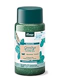 Kneipp Badekristalle Goodbye Stress - Badesalz - naturreines Tiefensalz der Saline Luisenhall & ätherischen Ölen aus Rosmarin & Wasserminze - für positive Energie - erfrischender Duft - 600g