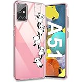 Croazhi Handyhülle für Samsung Galaxy A51 5G Hülle, Transparent Dünn Silikon Blumen Muster, Galaxy A51 Schutzhülle 360 Grad Bumper Stoßfest für Samsung A51 Handyhüllen Case Cover (C)