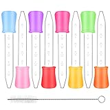 8 Stück Pipette 5ml Pipetten Plastik Dropper Pipette Kinder Transparente Pipette Transparente Kunststoff-Pipetten Tropfenspitze für Süßigkeitenformen Futterspender Gummiförmchen Bastelarbeiten