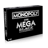 Winning Moves - Monopoly - Mega Black Edition - Gesellschaftsspiel für Erwachsene und Kinder - Alter 8+ - Deutsch