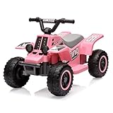 6V Elektro-Quad Für Kinder, Kinder Elektroauto Mit LED-Lichtern, Musik & Hupe, 1,8 Km/h, EIN-Knopf-Start & Lange Akkulaufzeit, Sicheres ATV Für Jungen & Mädchen Ab 3 Jahren