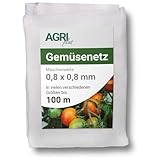 AGRI plus Gemüseschutznetz 2,5 m breit I Verschiedene Längen I Reißfestes Kulturschutznetz I Transparentes Netz für außen I UV-beständig & wasserdurchlässig I Maschenweite 0,8 x 0,8 mm