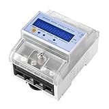 Stromzähler 3 Phasen Digitaler Drehstromzähler Hutschiene, 4P DIN LCD 50Hz 3x230V / 400V 80A, KWH Wattmeter Energiemessgerät, XTM024 Zwischenzähler Strom