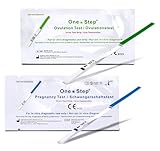 One+Step Kombipaket 40 x Ovulationstest und 10 x Schwangerschaftstest - Fruchtbarkeitstest für Frauen - Ovulationstest für Eisprung