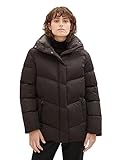 TOM TAILOR Damen 1037572 Recycled Down Puffer-Jacke mit Stehkragen, 14482-deep Black, M