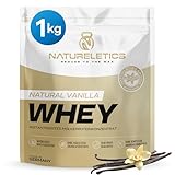 NATURELETICS VANILLE 1kg - Natürliches Premium Whey Protein aus Deutschland ohne Zusatz von Zucker, Süßstoffe, Aspartam & Sucralose - kohlenhydratarm – 22,6 % BCAA – reines Eiweißpulver