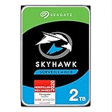 Seagate Skyhawk, 2TB, Video Internal Hard Drive, 3.5', SATA, 6Gb/s, 64MB Cache, for DVR/NVR Security Camera System, with Drive Health Management, FFP (ST2000VXZ08)