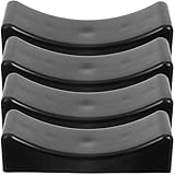 NAMOARLY 4 Stück Hantelständer aus Verschleißfestem Gummi mit Hantelpolstern Rutschfestem Fitnessstudio Gewichtshalter für lang und Kurzhanteln Stabile Hantelaufbewahrung für Heimtraining