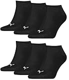 Puma Unisex Invisible Sneaker Knöchelsocken, 6er Pack, Unisex-Erwachsene, Schwarz, 43-46