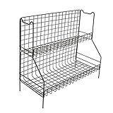 Doppeltes Aufbewahrungsregal – Eisen-Art-Netzregal für Küche und Badezimmer, mehrschichtige Aufbewahrungslösung, stilvolles Zuhause für platzsparende Aufbewahrung