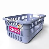 BigDean 2 Stück Wäschekorb 40L mit Softgriffen – Wäschewanne Made in Germany