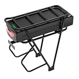 HTDRE 52V 27Ah Elektrofahrrad Akku mit Gepäckträger für 24 26 28 Zoll Rahmen 2000W Elektrofahrrad E Bike Umbausatz mit USB-Anschluss Herausnehmbarer Akku Robustes Aluminiumgehäuse