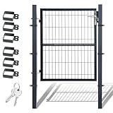 Daromigo Metall Gartentor, 120x100 Gartentür aus verzinktem...