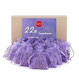 Lavendelsäckchen 22x – Mottenschutz Kleiderschrank Schlafzimmer - Lavendelsäckchen zum Schlafen und Entspannen - 100 % natürlicher Lavendelduft – Aromatherapie Geschenkset von Quertee