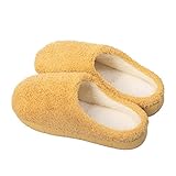 Chanpning Hausschuhe Geschlossen Damen, Wide Open Toe House Pantoffelne Indoor Outdoor Rutschfest Latschen Schlupfschuhe Leichte Hüttenschuhe Rutschfest Flache Rutschfeste Winter Women Slides