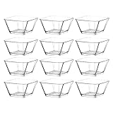 clearfee 12-tlg. Glasschalen-Set aus hochwertigem Glas 300 ml Dessertschalen Glasschüssel Salatschüssel Glas Schälchen Set Schale Schale Deko Schale Bowl