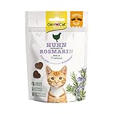 GimCat Crunchy Snacks Huhn mit Rosmarin - Knuspriges und proteinreiches Katzenleckerli ohne Zuckerzusatz - 1 Beutel (1 x 50 g)