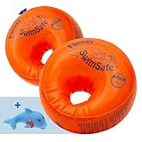 Flipper SwimSafe 1024 - Schwimmhilfe für Babys ab 1 Jahr, Schwimmflügel mit unzerbrechlichem PE-Schaumkern, inklusive Delfin Spielzeug