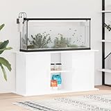 KRHINO Aquarium Unterschrank, Aquariumständer Hochglanz-Weiß 121x41x58 cm Holzwerkstoff Langlebiges Material + Stauraum + Stilvolles Design Stabilen Sicheren Platz den Aquarium Schau Stellen