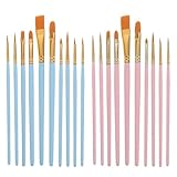 NATOSU 20 Stück Pinselset,Premium Nylon Acrylfarben Pinsel,Malerei Ölfarben Brush Set,hochwertige Künstler PinselSets mit Holzgriffen,für Künstler Erwachsene und Kinder